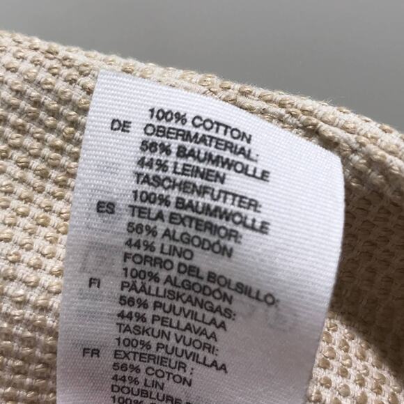 & Other Stories Textured Linen Raw Hem Khaki Shorts - Picture 10 of 11